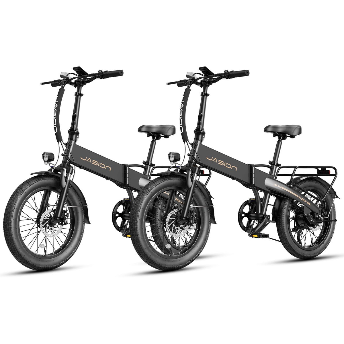 Jasion EB6 Foldable Electric Bike for Adults, 1200W Peak Motor 25 MPH EBike