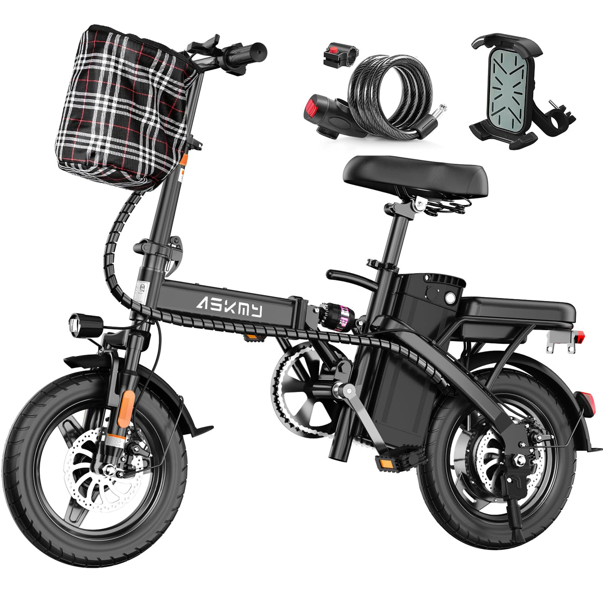 Folding Electric Bike for Adults and Teens, 14