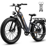 Jasion Thunder Electric Bike for Adults,1800W Peak Fat Tire E Bikes,26''x 4'',80 Miles with 864Wh Removable Battery Ebike