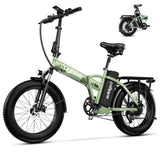 EUYBIKE Foldable Electric Bike for Adults, 48V 20Ah Removable Battery up to 80Miles, 20" Fat Tire 1000W Dirt Ebike