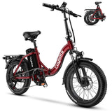 Folding Electric Bike for Adults with Peak 1000W Motor, 48V 20AH Battery up to 80 Miles, 20" Fat Tire All Terrain Ebike