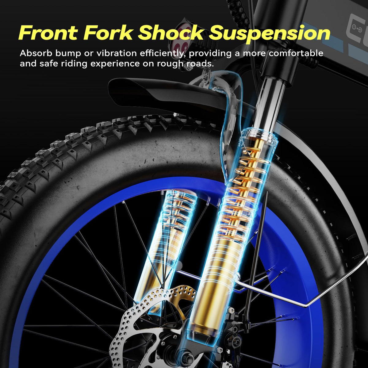 EUYBIKE Foldable Electric Bike for Adults, 48V 20Ah Removable Lithium Battery up to 80Miles, 20