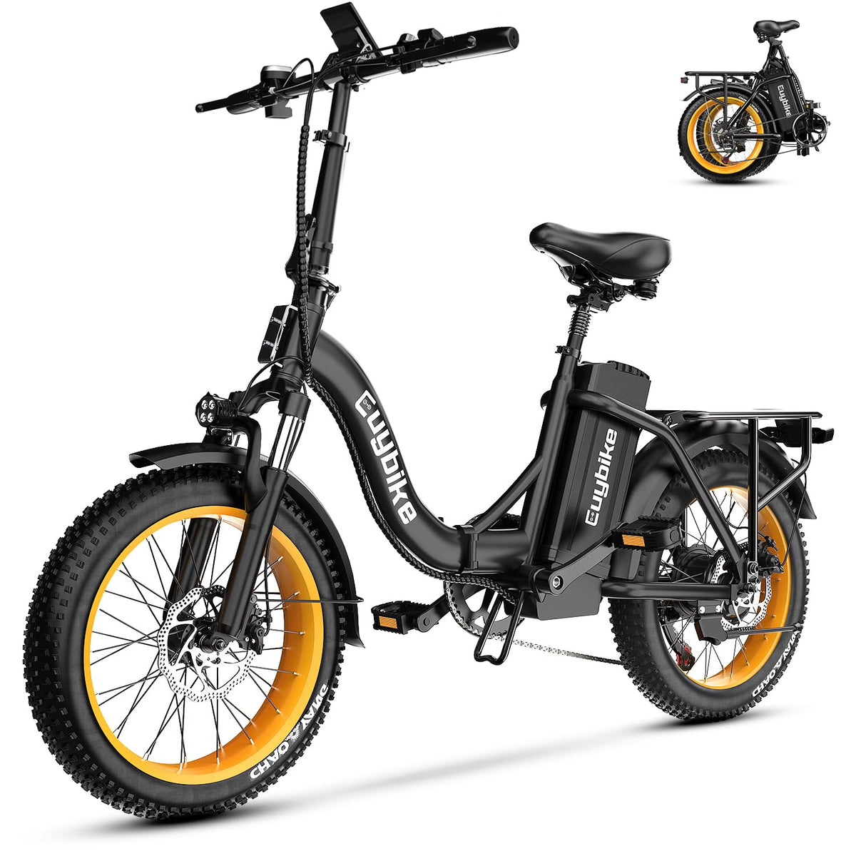 Folding Electric Bike for Adults with Peak 1000W Motor, 48V 20AH Battery up to 80 Miles, 20