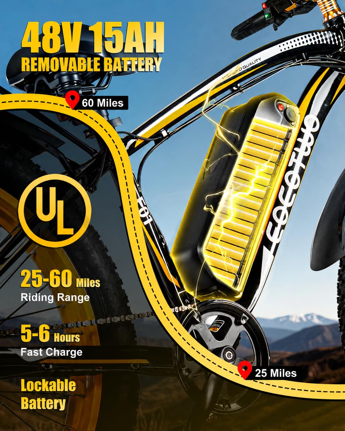 EOEOTWO Electric Bike for Adults, 26