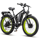 KETELES Ebikes for Adults, AWD Dual Motor Ebike Peak 6000W 26” Electric Bike Fat Tire