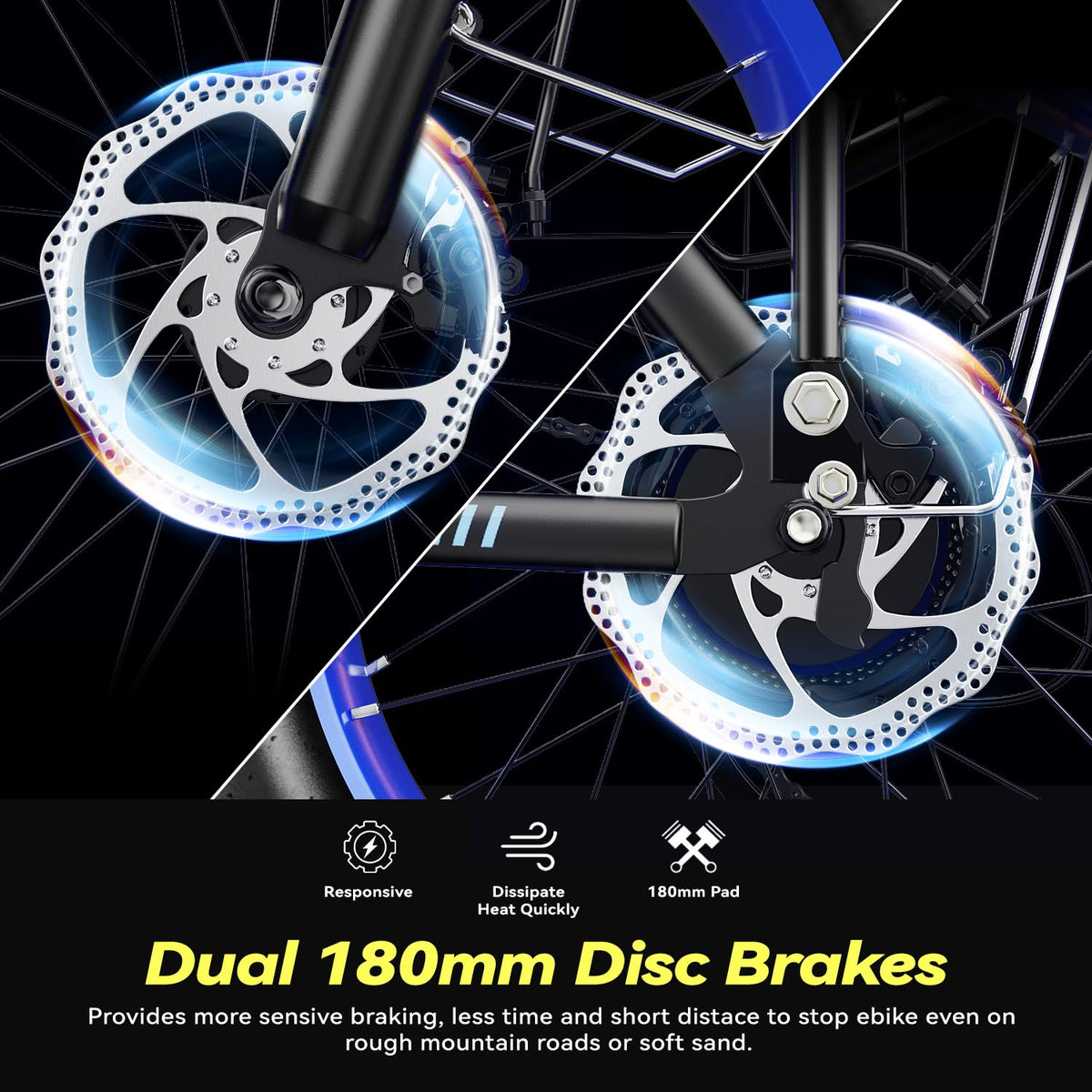 EUYBIKE Foldable Electric Bike for Adults, 48V 20Ah Removable Lithium Battery up to 80Miles, 20