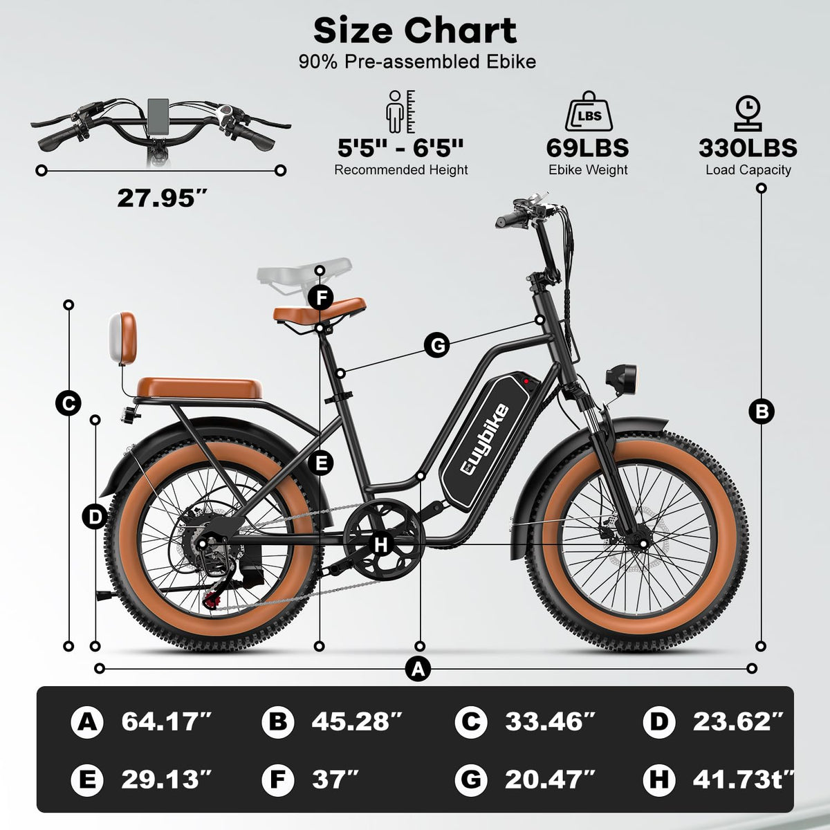 EUYBIKE Electric Bike for Adults, 20