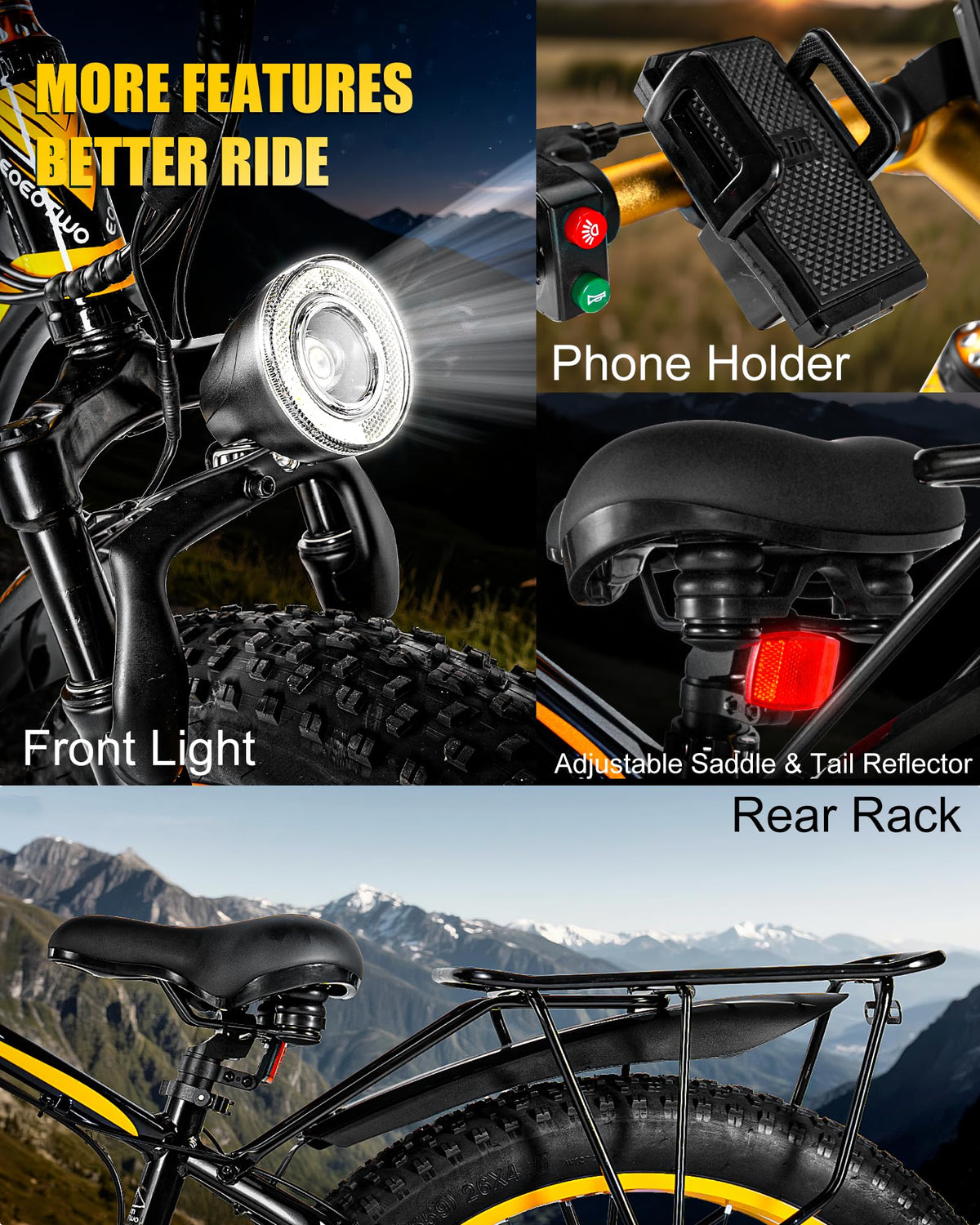 EOEOTWO Electric Bike for Adults, 26