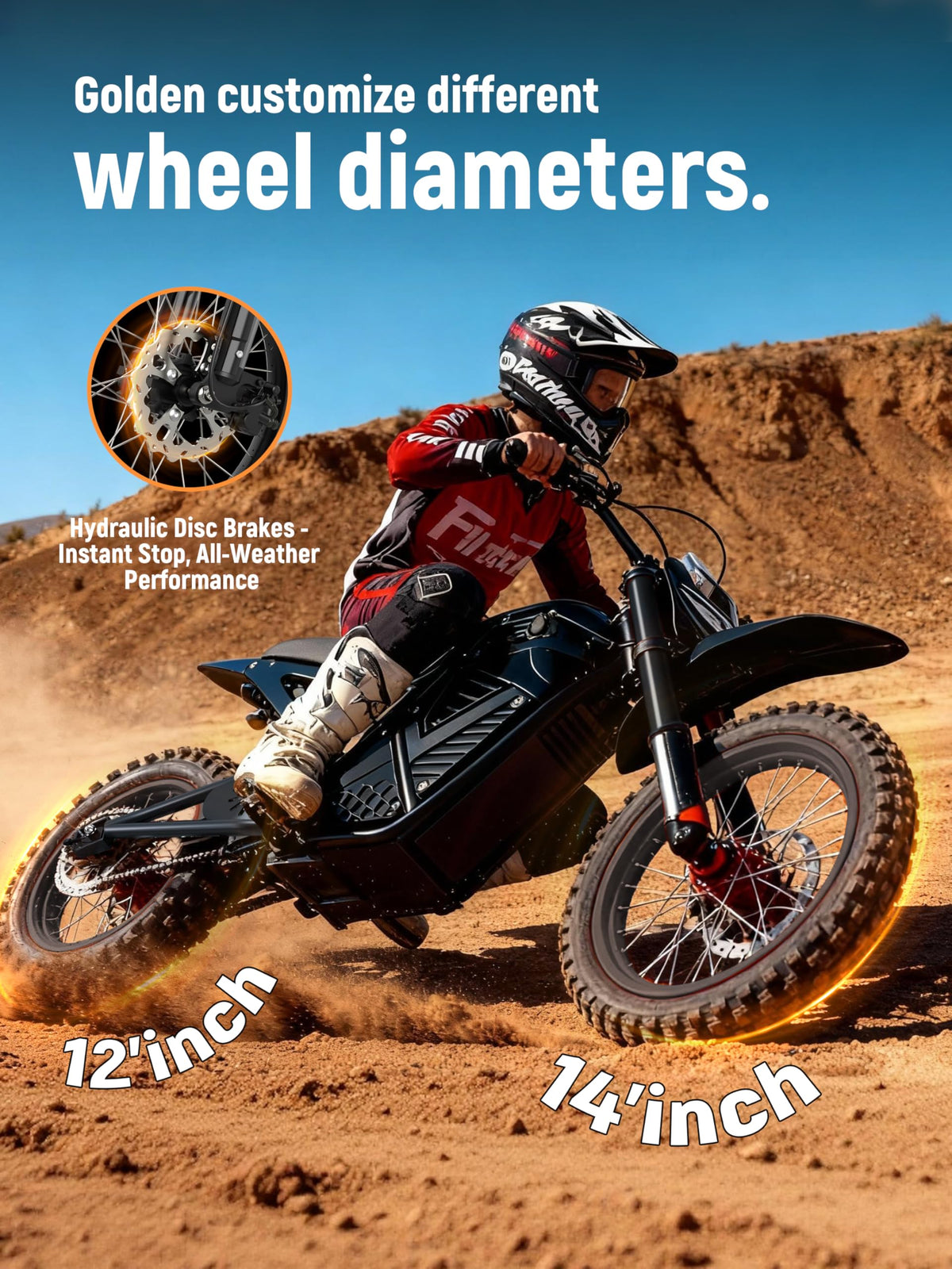 ESKUTE Electric Dirt Bike for Teens Adults, Electric Motorcycle 48V23Ah Battery