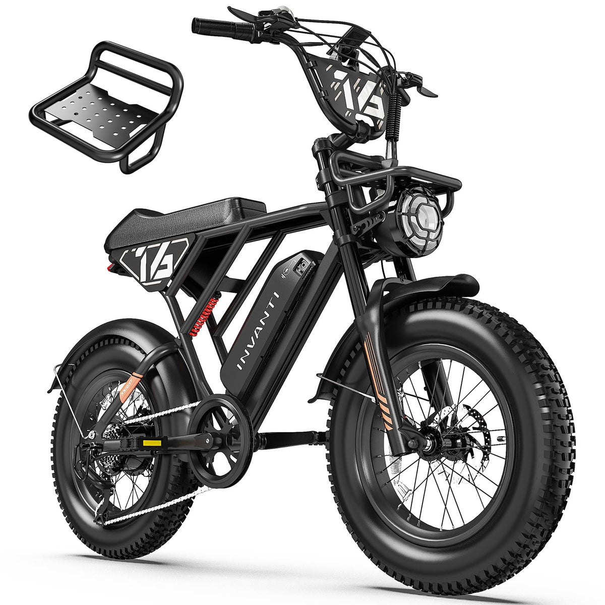 INVANTI Electric Bike for Adults,48V15Ah Removable Battery Ebike,Peak 1500W Motor,20