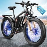 9000W-Peak-Dual-Motor-Ebike, 58V Max-output 34Ah Adults Electric Bike 48MPH