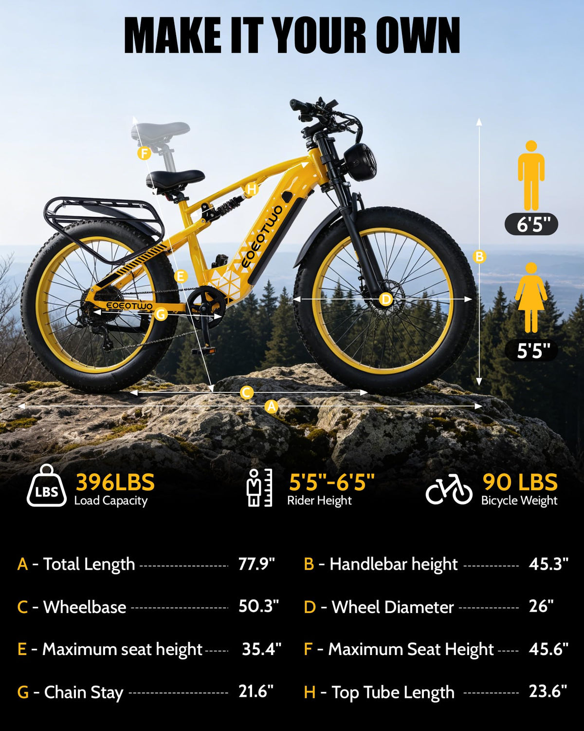 Electric Bike, 1500W Peak 28+ MPH 26