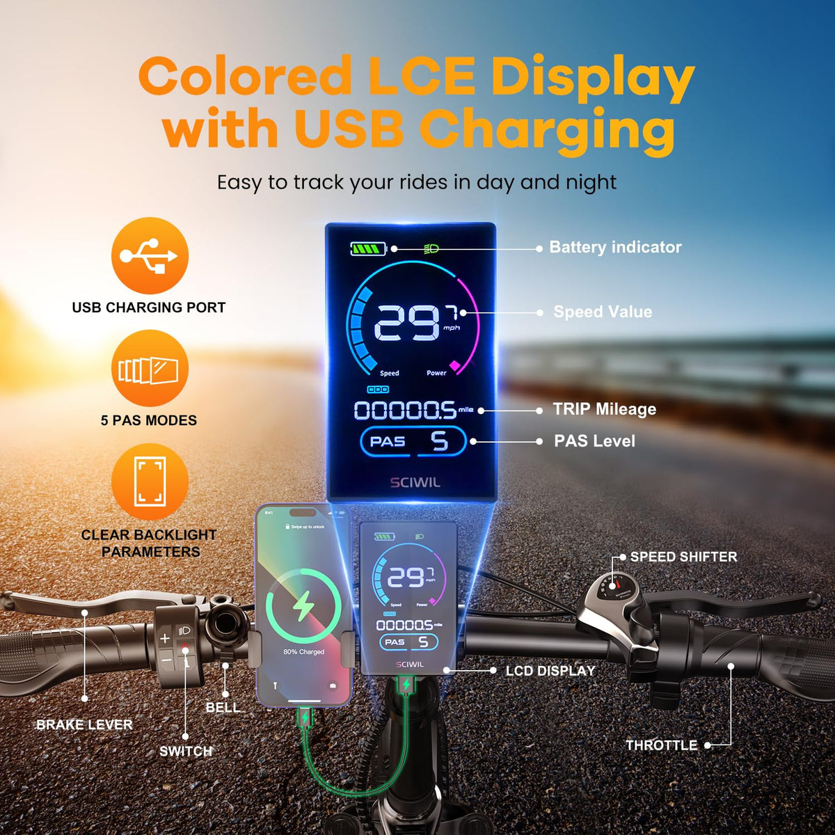 Folding Electric Bike for Adults with Peak 1000W Motor, 48V 20AH Battery up to 80 Miles, 20