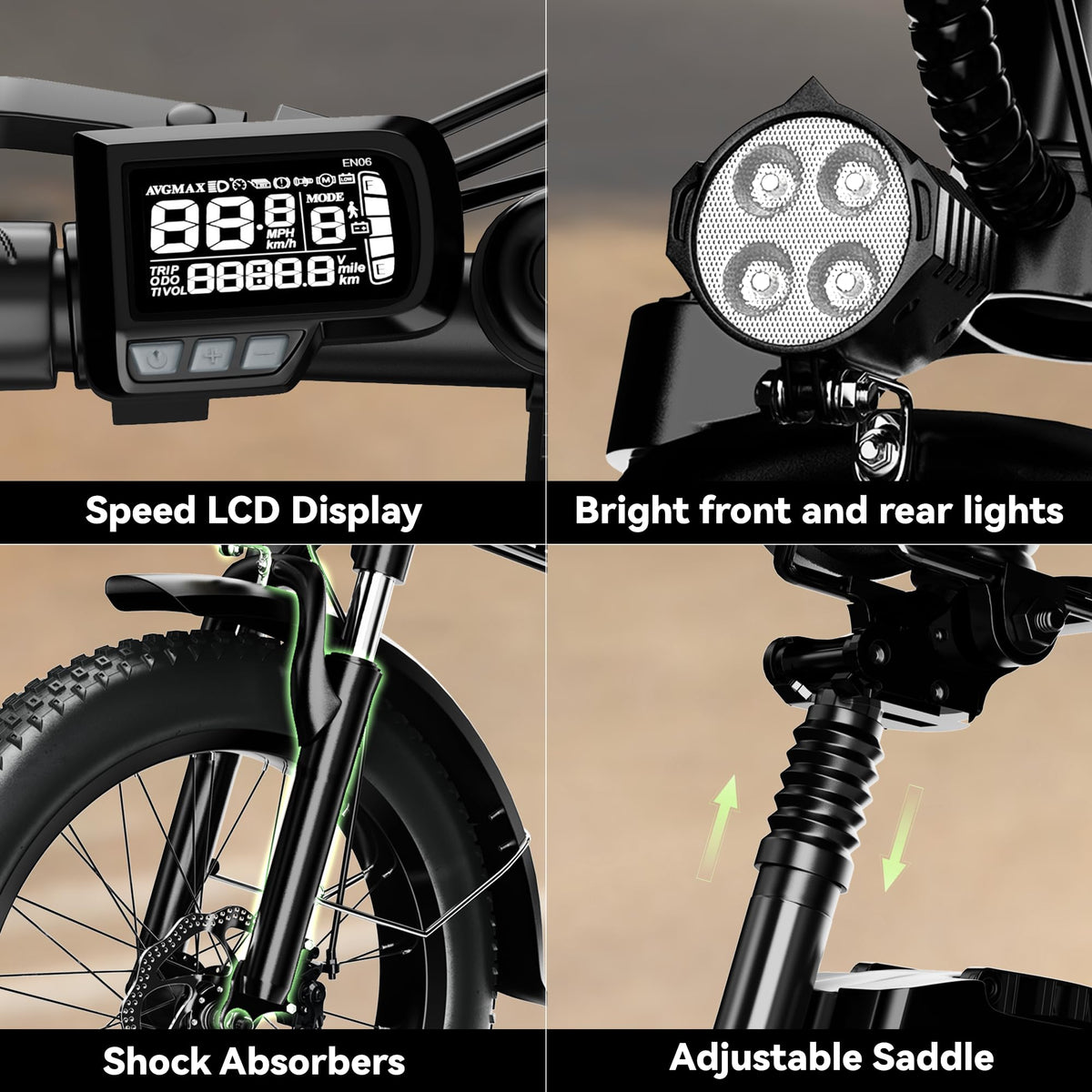 EUYBIKE Foldable Electric Bike for Adults, 48V 20Ah Removable Lithium Battery up to 80Miles, 20