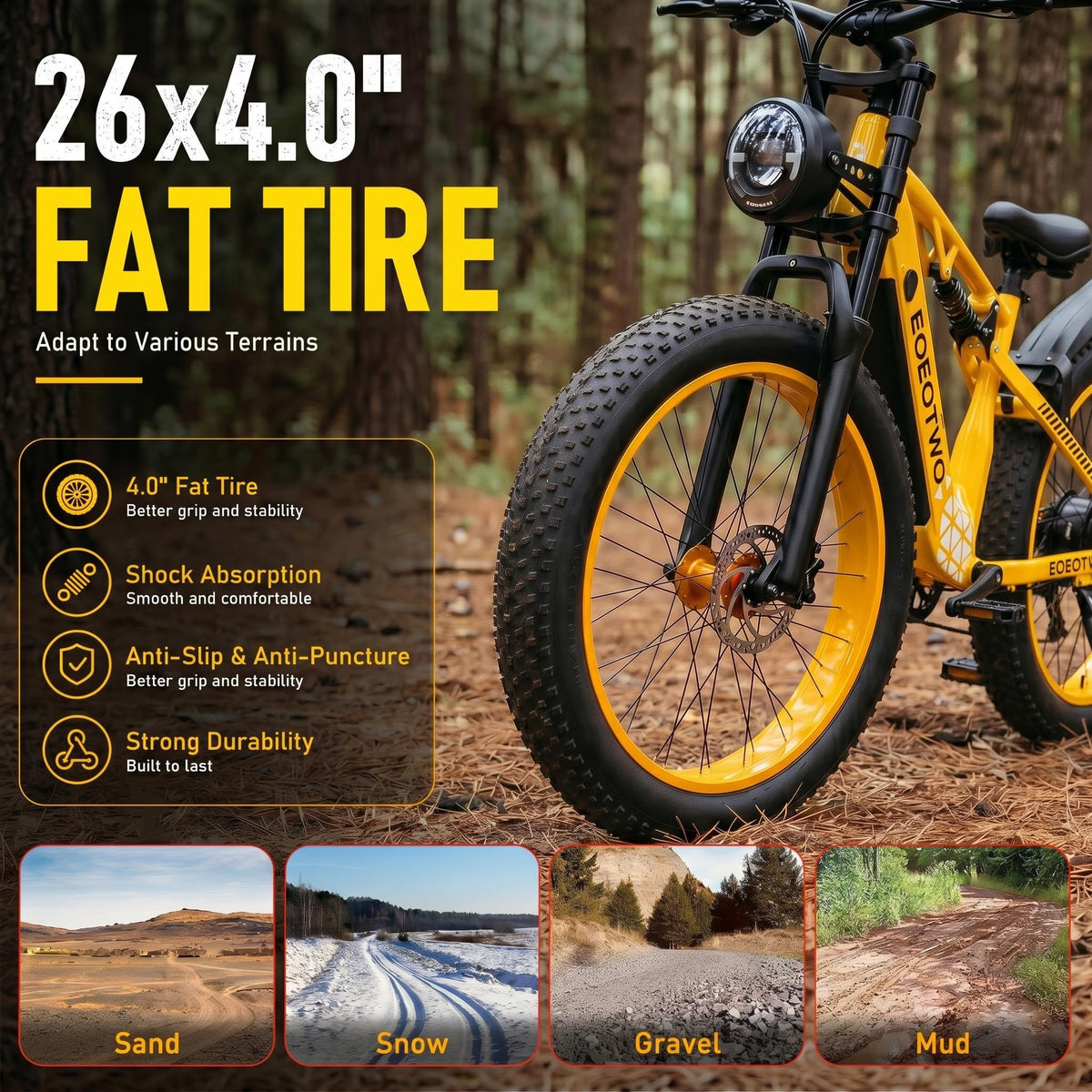Electric Bike, 1500W Peak 28+ MPH 26