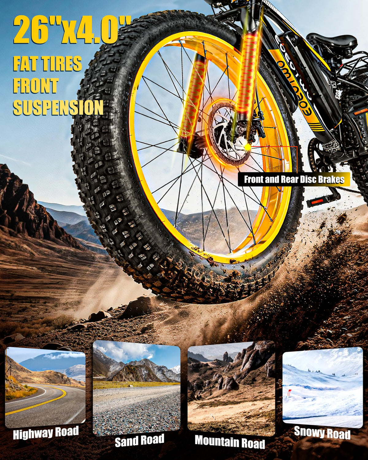 EOEOTWO Electric Bike for Adults, 26